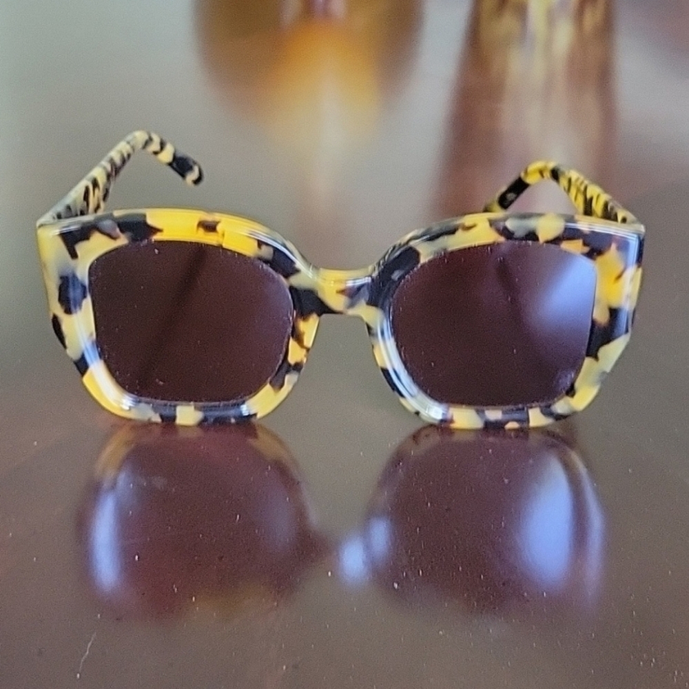 Karen Walker Checkmate Tortoise Shell Sunglasses